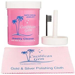 All Purpose Jewelry Cleaner Kit w/8oz Cleaning Solution, Basket & Brush